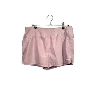 Nike Shorts Womens Large Purple Dri-FIT Crew Running Lined Zipper Pocket